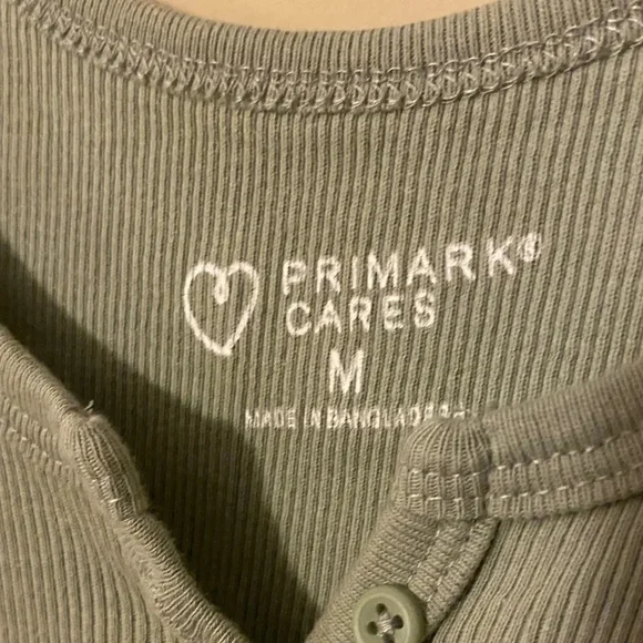 Primark Sage Ribbed Tank Top - Picture 3 of 5